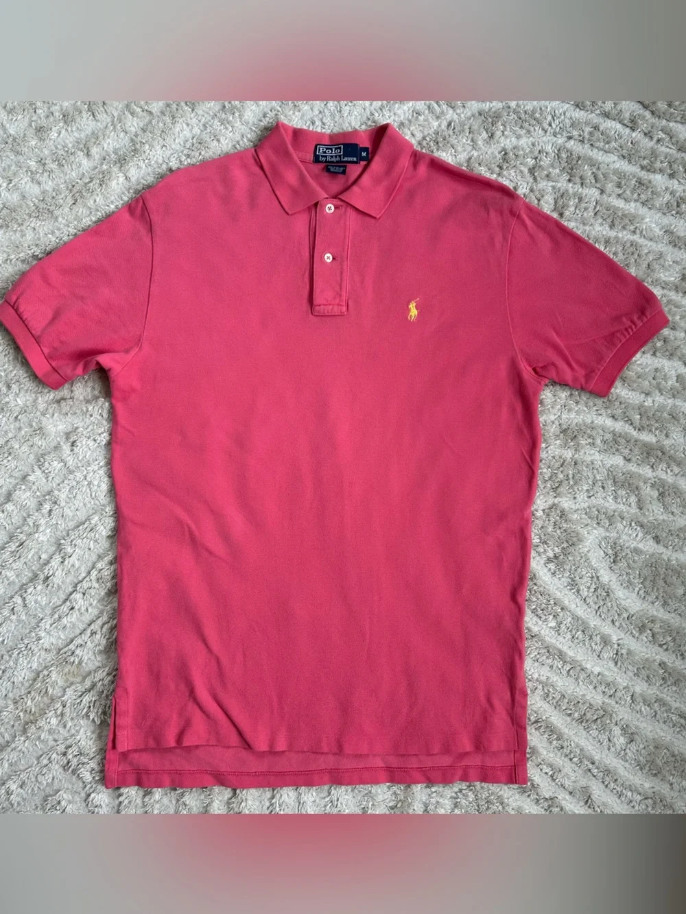 Ralph Lauren Pink Short-Sleeve Polo with Yellow Pony